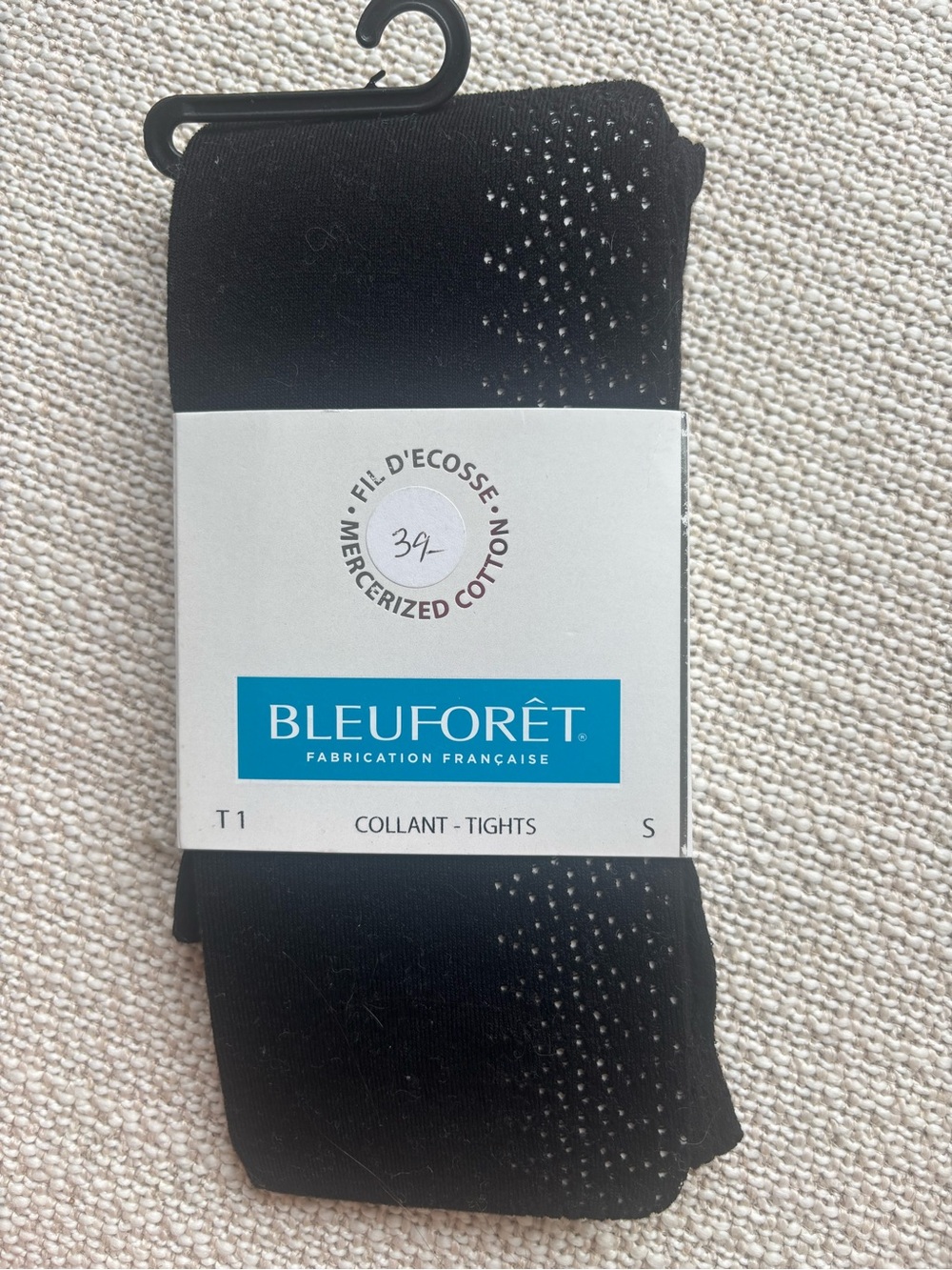 Bleuforêt Black Stud-Accent Tights